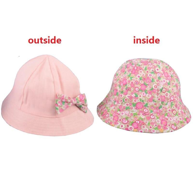 Chapeau de soleil moderne pour bébé fille, en coton, casquette pour enfant avec nœud papillon et imprimé floral, bob réversible
