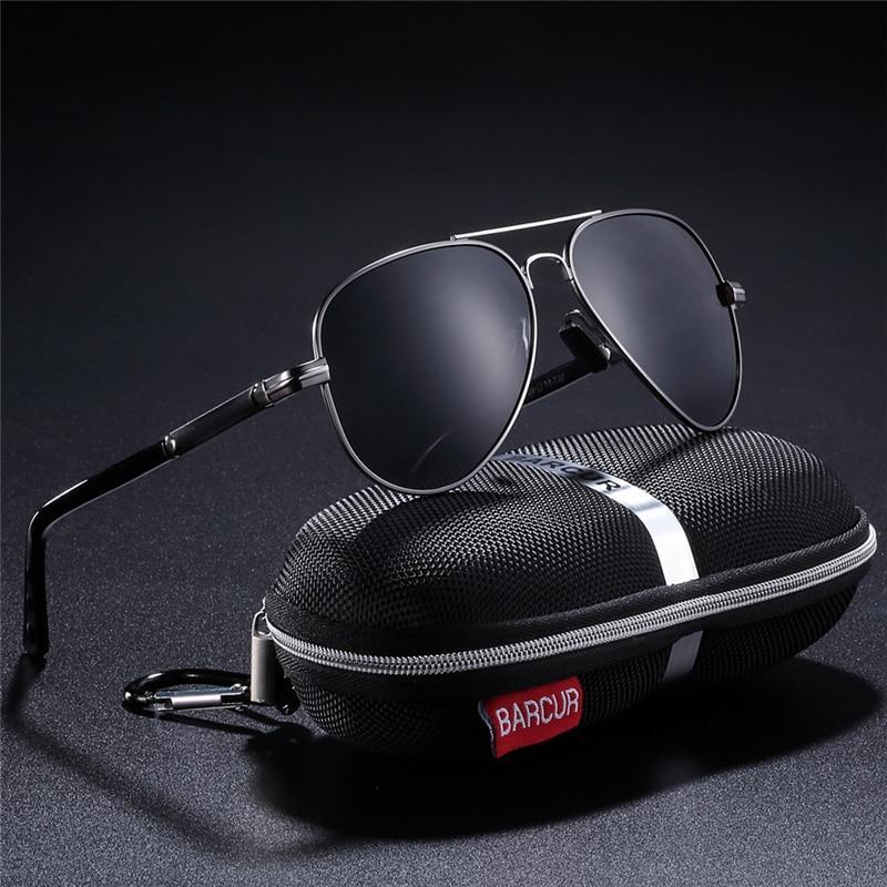 Lunettes de Soleil Aviateur Luxe pour Homme Polarisées Style Pilote Accessoires Homme Conduite Pêche Randonnée Protection UV400