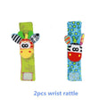 Hochets de poignet colorés Chaussettes pour bébé Jouets hochet Chaussettes pour les pieds Jouet éducatif Cadeau de haute qualité pour bébés