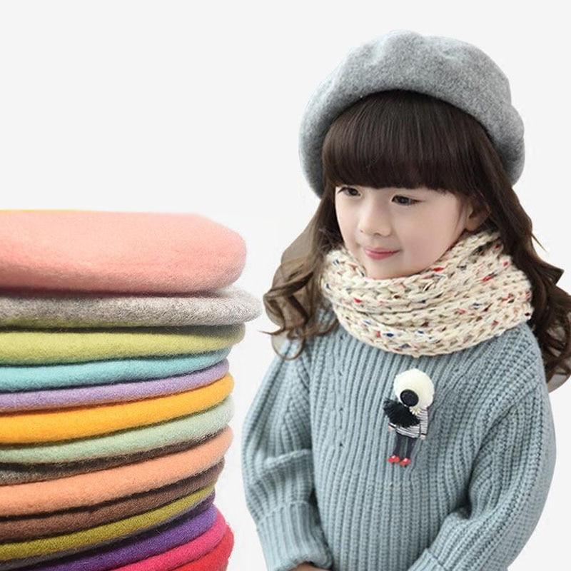 Béret Enfant Fille Chapeau d'Art Moderne Béret Bonbon Casquettes pour Enfants Casquettes Élégantes