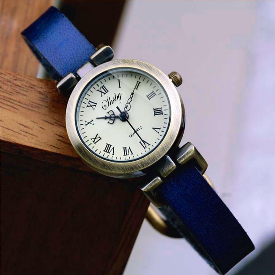 Nouvelle mode Montre en cuir pour femme très vendue Montre vintage Montres habillées pour femmes et jeunes filles