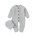 Barboteuse Fille Faite Main Tricotée Vêtements Bébé Naissance Barboteuse Avec Chapeau Combinaison Bébé Tout-Petit Pour Garçons Et Filles Combinaison Chaude Pour L'Hiver