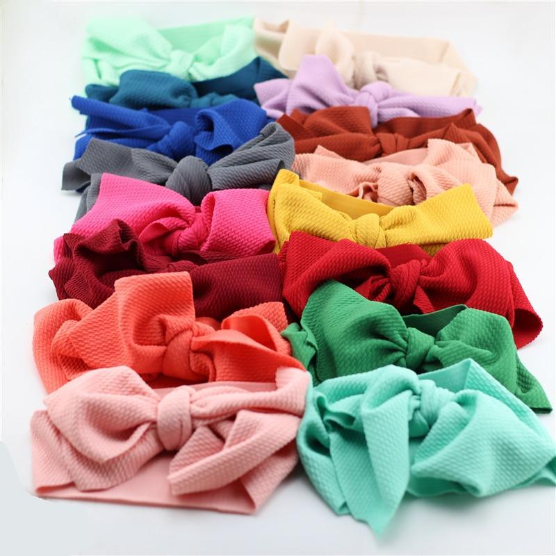 Bandeau réglable avec gros nœud – Bandeaux turban avec nœud oversize pour nouveau-né fille