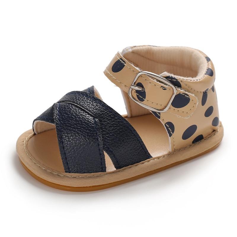 Sandales d'été élégantes pour bébé garçon fille, premiers pas, nouveau-né, cuir, semelle souple, chaussures de berceau confortables