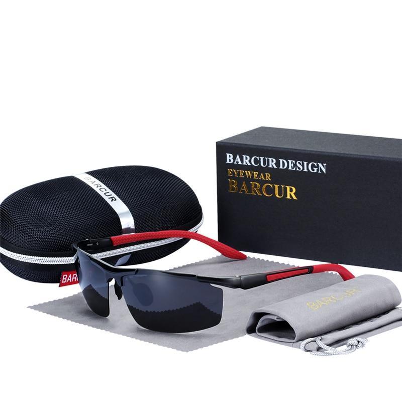 Lunettes de Soleil Polarisées de Luxe Élégantes de Sport pour Hommes Lunettes de Conduite de Nuit pour Hommes avec Protection UV400