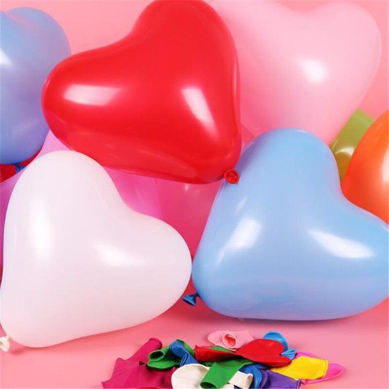 Lot de 100 ballons rouges et roses de 10 pouces en forme de cœur pour mariage, fête et célébration, ballons gonflables en latex à l'hélium pour la Saint-Valentin et anniversaire
