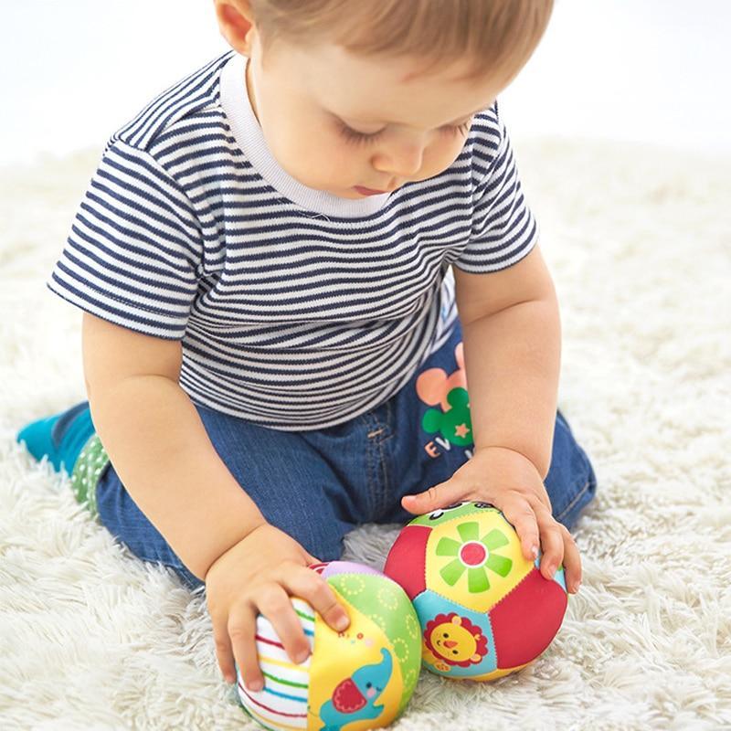 Balle Animale Douce Peluche Mobile Bébé Jouets Sonores Hochet Bébé Balle Musculaire Jouets Éducatifs Nouveau-nés Pour Enfants