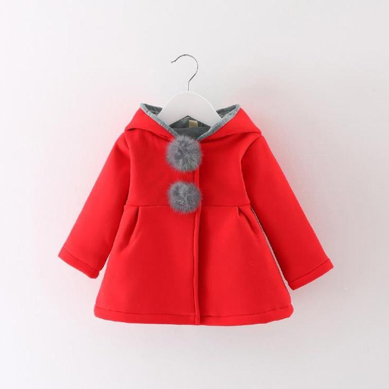 Manteau pour bébé fille, veste de printemps-automne, à capuche avec longues oreilles de lapin, en coton, vêtements d'extérieur pour enfants