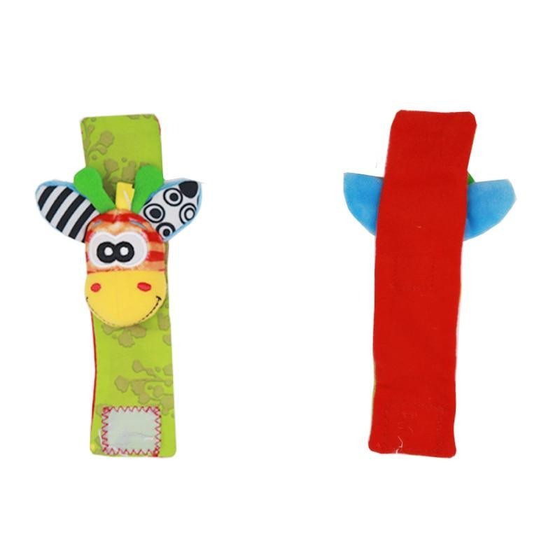 Hochets de poignet colorés Chaussettes pour bébé Jouets hochet Chaussettes pour les pieds Jouet éducatif Cadeau de haute qualité pour bébés