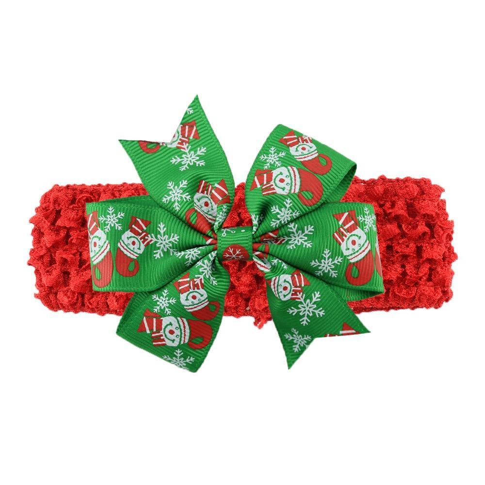 Bandeau Bébé Ruban Tout-Petit Accessoires Cheveux Fille Nouveau-né Nœud Noël Serre-tête bandeau