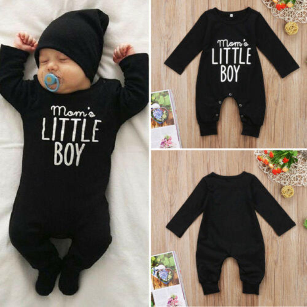 Ensemble de vêtements pour bébé garçon nouveau-né, barboteuse avec lettre, grenouillère en coton pour garçons et filles, tenues de 0 à 24 mois