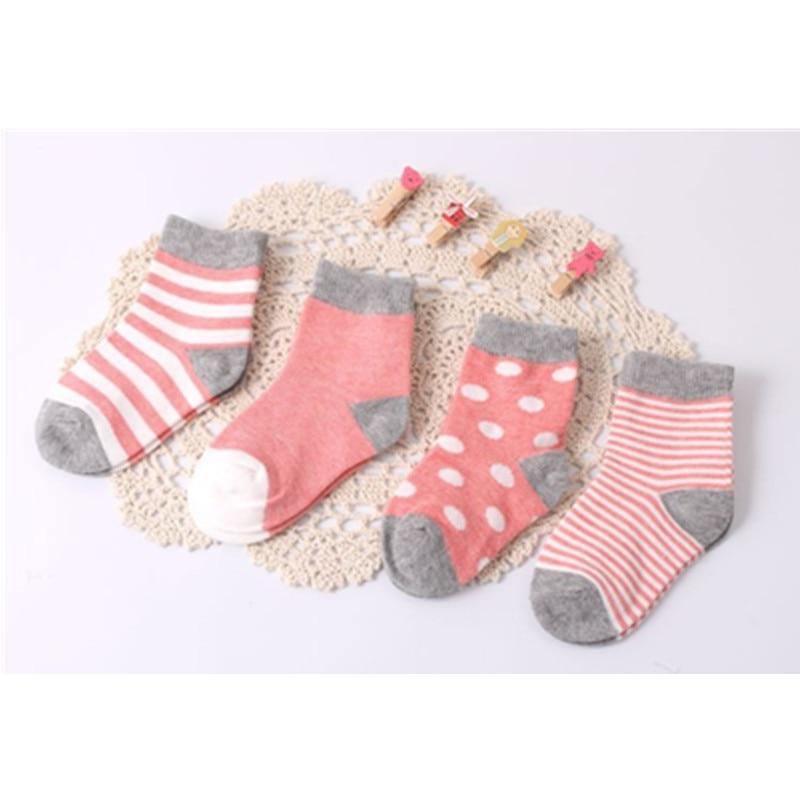4 PAIRES/LOT de chaussettes en coton modernes pour bébés et enfants, printemps/automne, hiver, nouveau-né, nourrisson, chaussettes antidérapantes pour enfants