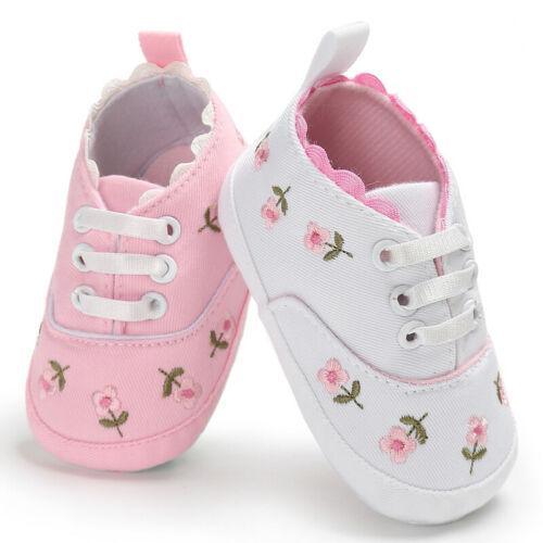 Chaussures Souples pour Bébés Garçons Filles Respirantes Baskets Princesse pour Berceau Chaussons Anti-dérapants pour Nouveau-nés