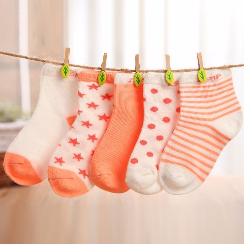 5 paires de chaussettes fines en coton maille colorées pour nouveau-nés filles et garçons, chaussettes douces pour tout-petits