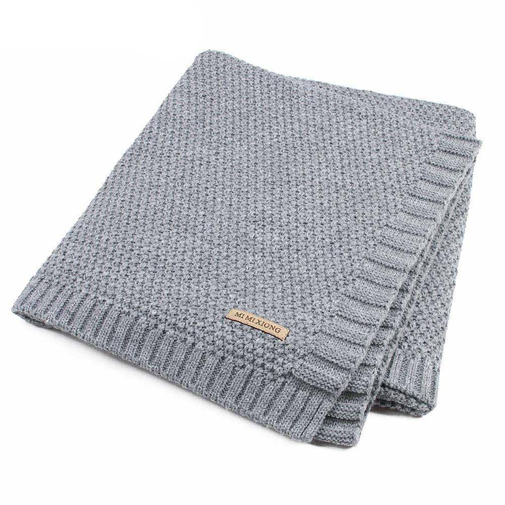 Couverture bébé tricotée, lange nouveau-né super doux, couverture de lit pour tout-petit, courtepointe pour lit, canapé, panier, poussette