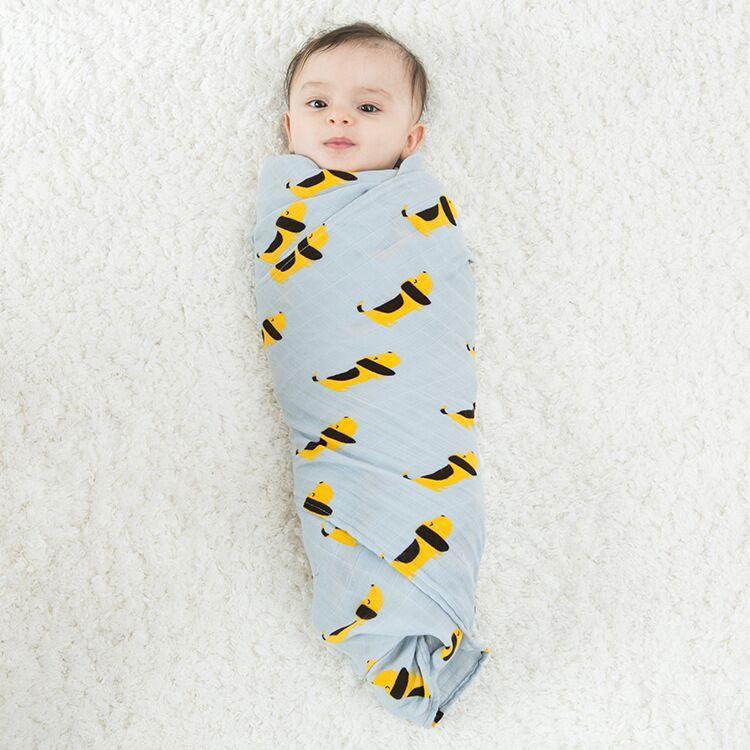 Lange d'emmaillotage multi-usage en bambou et coton pour bébé fille et garçon