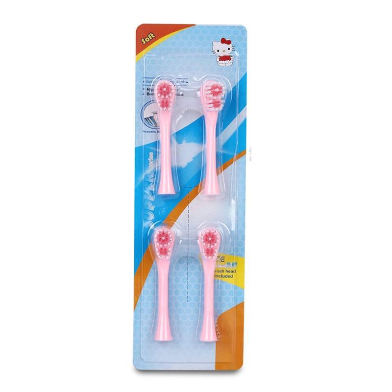 Brosse à Dents Électrique de Dessin Animé pour Enfants, Têtes Double Face Brosse à Dents Électrique ou Brosse de Rechange, Brosse Électrique Parfaite pour Enfants
