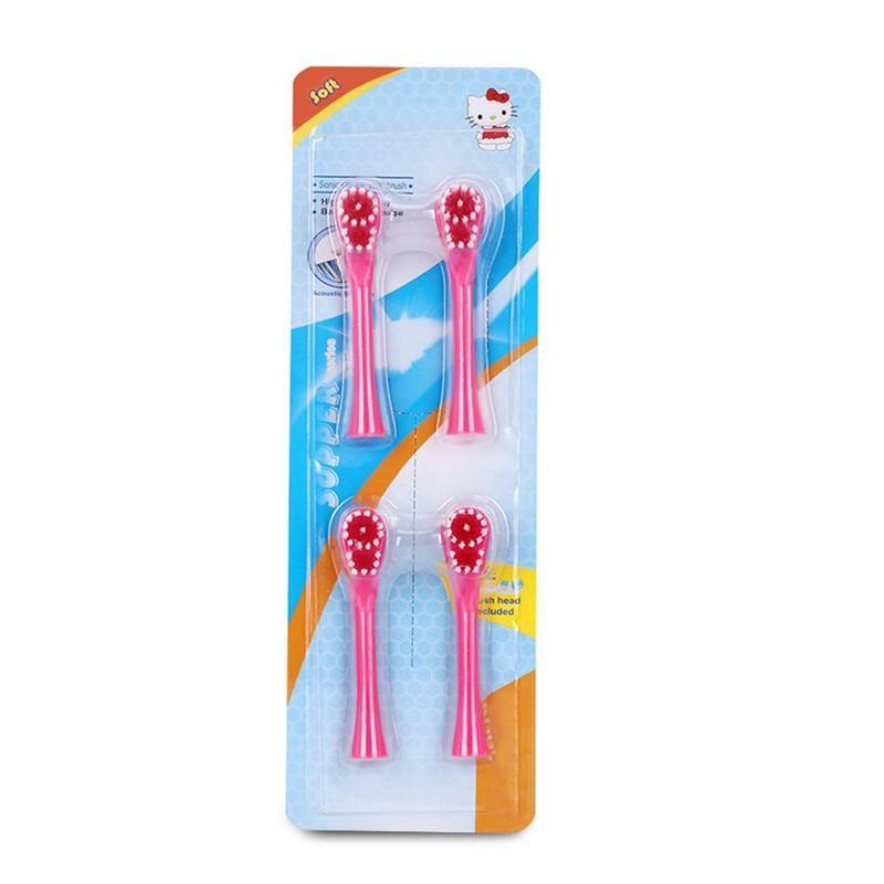 Brosse à Dents Électrique de Dessin Animé pour Enfants, Têtes Double Face Brosse à Dents Électrique ou Brosse de Rechange, Brosse Électrique Parfaite pour Enfants