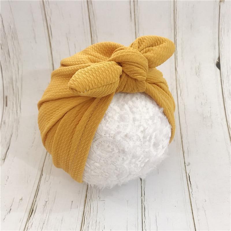Bonnets de bébé faits à la main avec oreilles de lapin pour nourrissons et jeunes enfants, filles, chapeau bohème, bonnet, écharpe, turban, bandeau pour filles, bébés