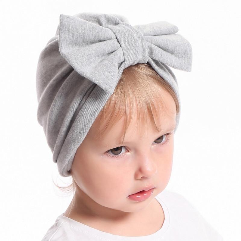 Bébé Turban Fille Chapeau Moderne Tendance Grand Nœud Bonnet Accessoires De Style Original