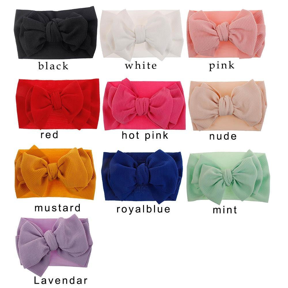 Bandeau Bébé Grande Nœud Filles Enfant Grand Nœud Coton Bandeau Cheveux Nouveau-né Pour Bébé