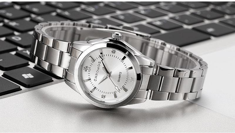 Nouvelles Montres Quartz de Luxe STEVVEX pour Femmes, en Acier Inoxydable et Strass, Montre d'Affaires pour Dames avec Mouvement à Quartz Japonais pour Femmes et Filles