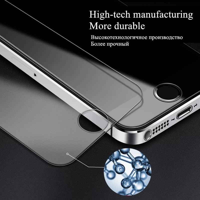 Protection d'écran en verre trempé 3D pleine couverture pour iPhone 5 5S SE 2016 Film de protection en verre pour iPhone 5S SE 5C Anti-explosion Anti-rayures Verre trempé Premium pour iPhone