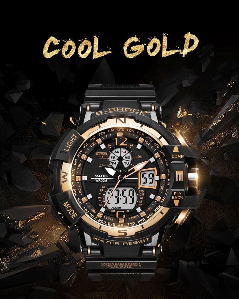 Montre de sport moderne pour hommes et femmes avec affichage numérique LED à quartz, montre numérique de luxe de marque supérieure pour hommes, Relogio Masculino au design populaire militaire, étanche 50M