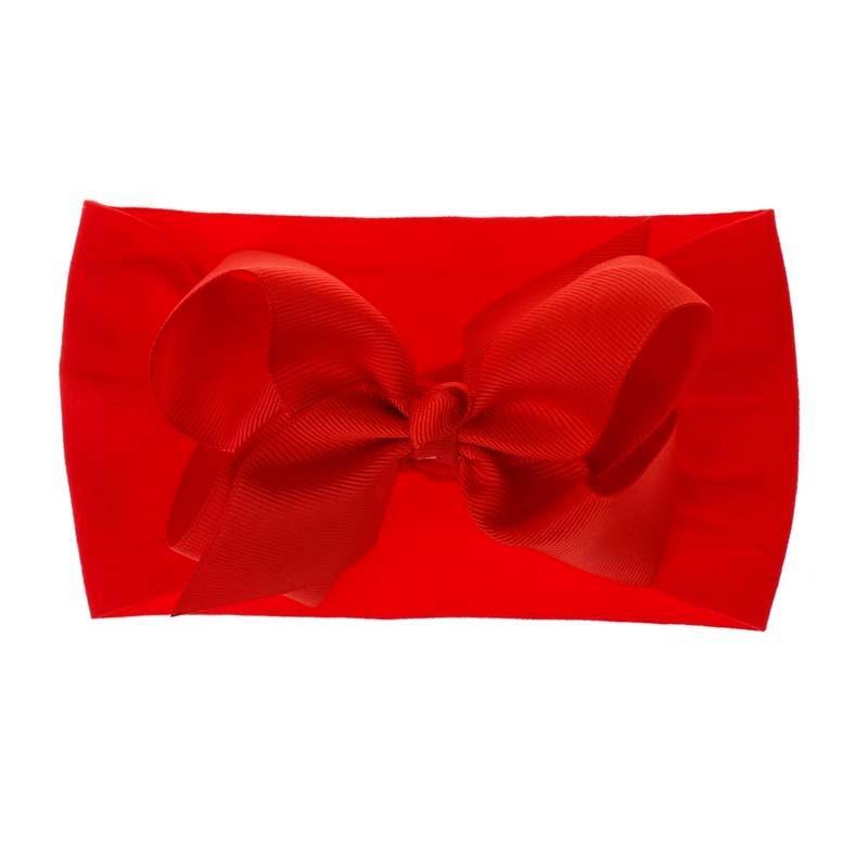 Bandeau pour bébé fille, avec grand nœud, extensible, turban, pour bébés filles