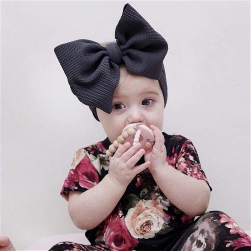 Bandeau de tête réglable de luxe moderne avec grand nœud pour bébé, bandeaux à nœud supérieur, turban pour cheveux avec nœud surdimensionné pour nouveau-nés, pour filles