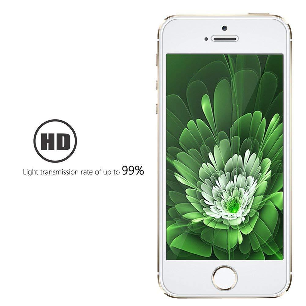 Protection d'écran en verre trempé 3D pleine couverture pour iPhone 5 5S SE 2016 Film de protection en verre pour iPhone 5S SE 5C Anti-explosion Anti-rayures Verre trempé Premium pour iPhone