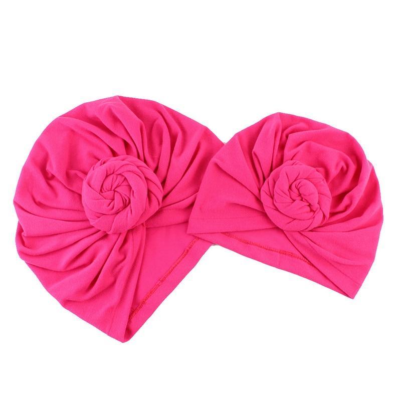 Chapeau en Coton Moderne Fait à la Main Pour Bébés Filles Turban Nœud Torsadé Casquettes Femme Pour Maman et Fille au Design Élégant