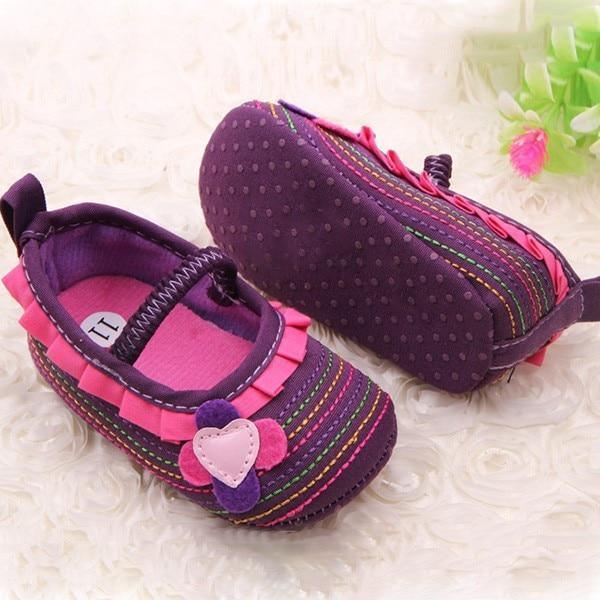 Chaussures Bébé Fleur Volants Premiers Pas Tout-Petits Semelle Souple Patchwork Enfants Confortables Pré-Marcheurs Chaussure