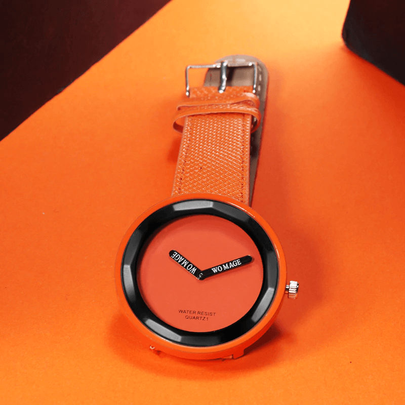 Montre en cuir pour femme et fille – Montre simple