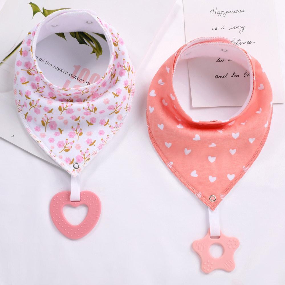 Bavoirs bandanas unisexes 100 % coton biologique super absorbants et doux pour bébé et jouets de dentition pour nouveau-né