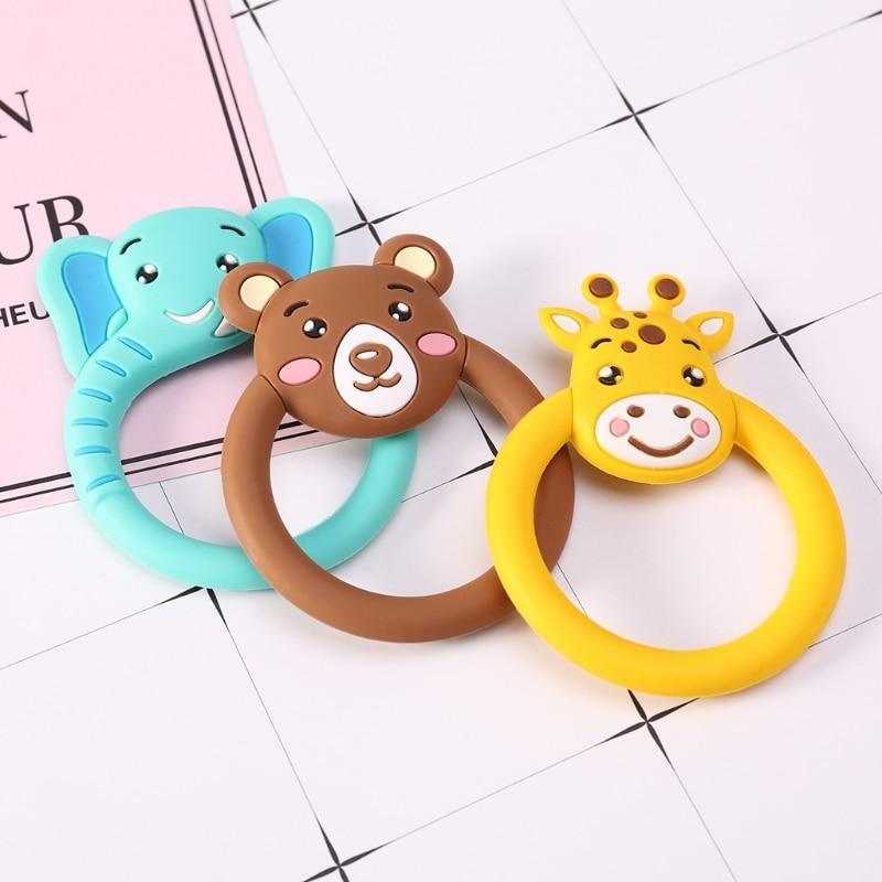 Sucette de dentition en silicone pour bébé, hochet de dentition en silicone sans BPA, jouets pour bébés et enfants