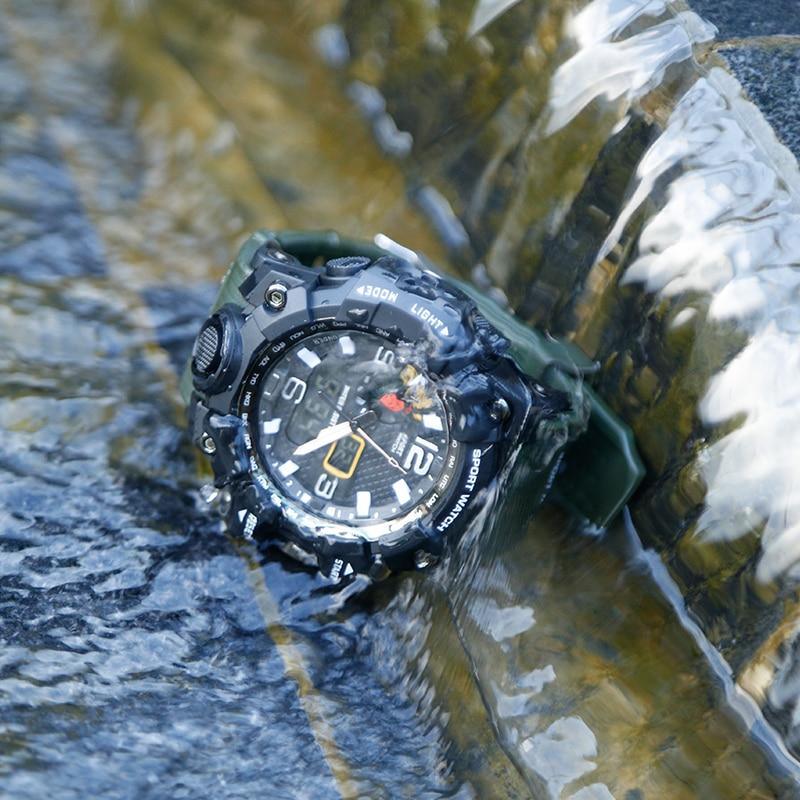Montre militaire populaire pour homme avec affichage numérique LED et montre automatique analogique pour homme et femme, montre de sport
