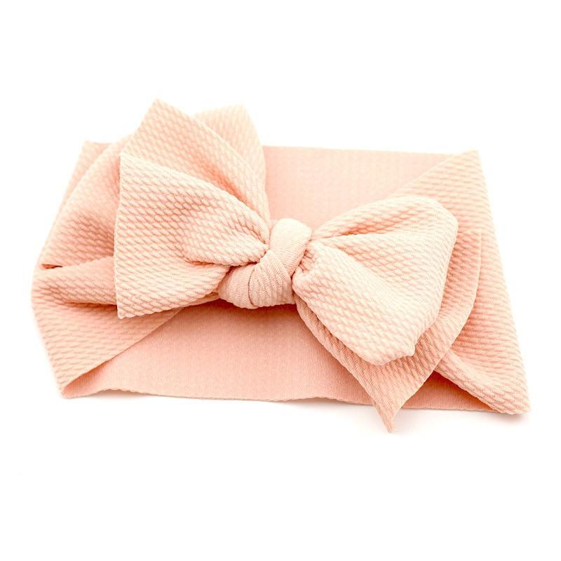 Bandeau réglable avec gros nœud – Bandeaux turban avec nœud oversize pour nouveau-né fille