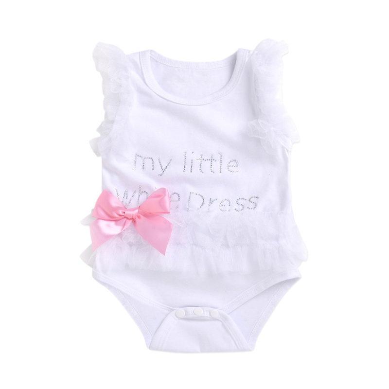 Combinaisons bébé fille sans manches Vêtements bébé d'été Tenue nouveau-né barboteuse pour filles