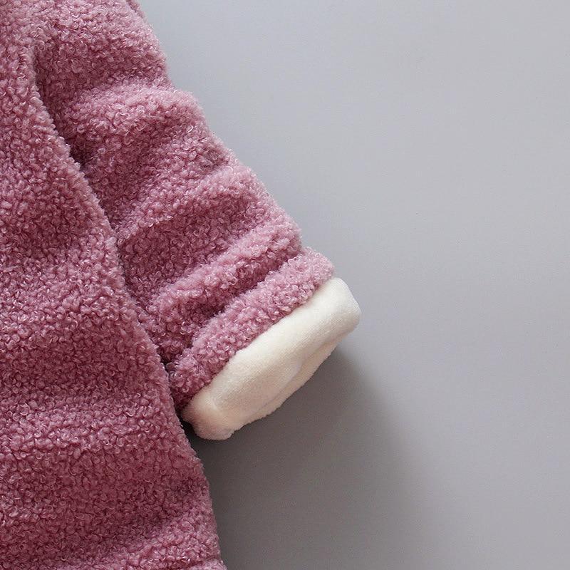 Manteaux d'hiver pour bébés filles, vêtements d'extérieur épais en velours pour nouveau-nés, sweats à capuche pour tout-petits avec motif cœur pour filles et bébés
