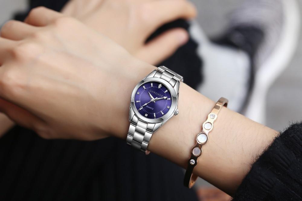 Nouvelles Montres Quartz de Luxe STEVVEX pour Femmes, en Acier Inoxydable et Strass, Montre d'Affaires pour Dames avec Mouvement à Quartz Japonais pour Femmes et Filles