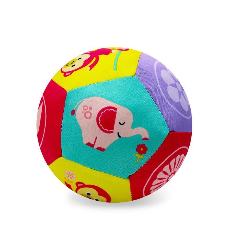 Jouets éducatifs pour bébé – Balle animale douce en peluche avec son, hochet de bébé, balle de développement corporel pour enfants