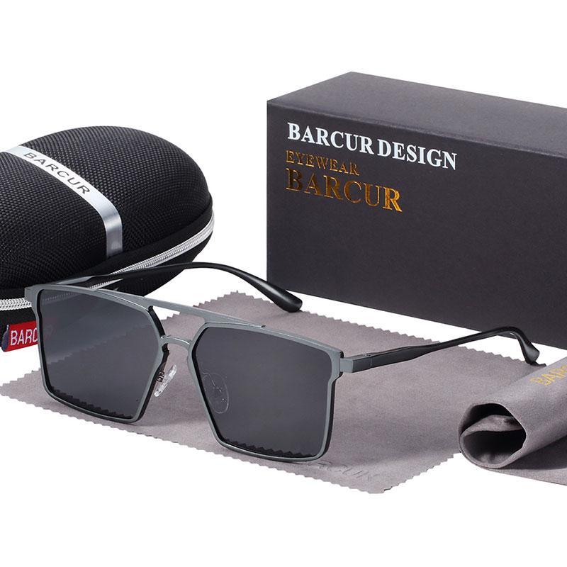 Les nouvelles lunettes de soleil carrées originales minimalistes en aluminium de luxe, polarisées, pour femmes et hommes, avec protection UV400