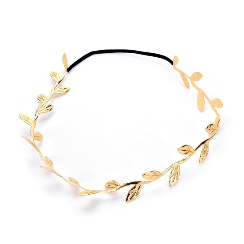 Bandeaux de luxe modernes en feuilles dorées et argentées, accessoires capillaires d'été, bijoux tendance pour mère et fille