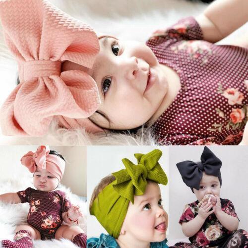 Bandeau bébé Bog Bow pour nouveau-né, nourrisson, enfant en bas âge, fille ou garçon, avec nœud uni, turban doux, bandeau à nœud pour filles