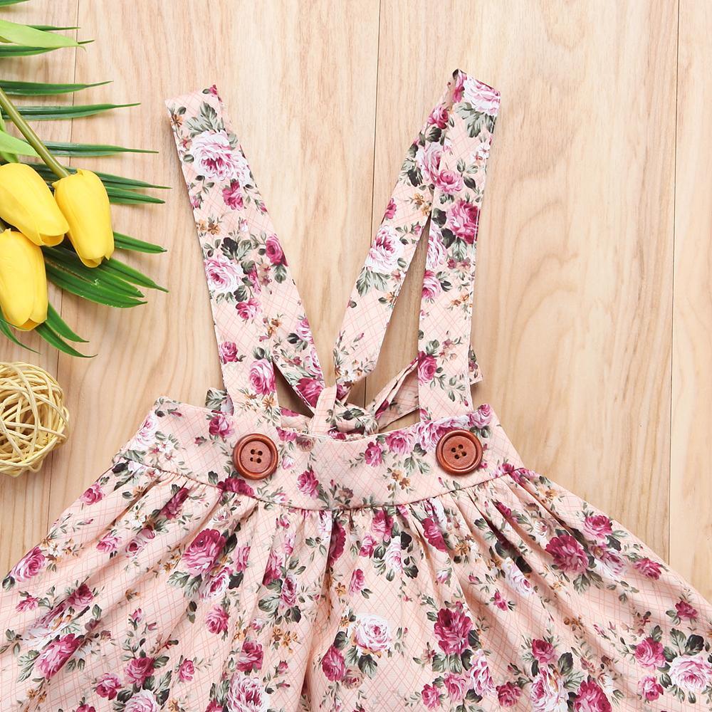 Robe Tutu à Bretelles de Soirée sans Manches à Imprimé Floral pour Filles, Vêtements d'Été Modernes et de Luxe pour Petites Filles et Bébés