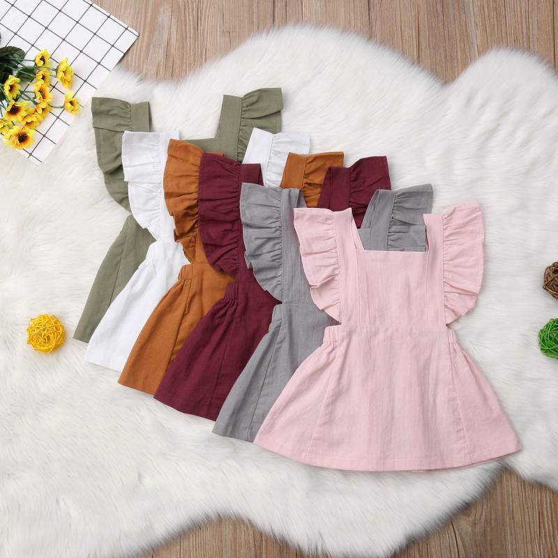 Robe de soirée princesse mignonne à volants colorés d'été pour bébé fille
