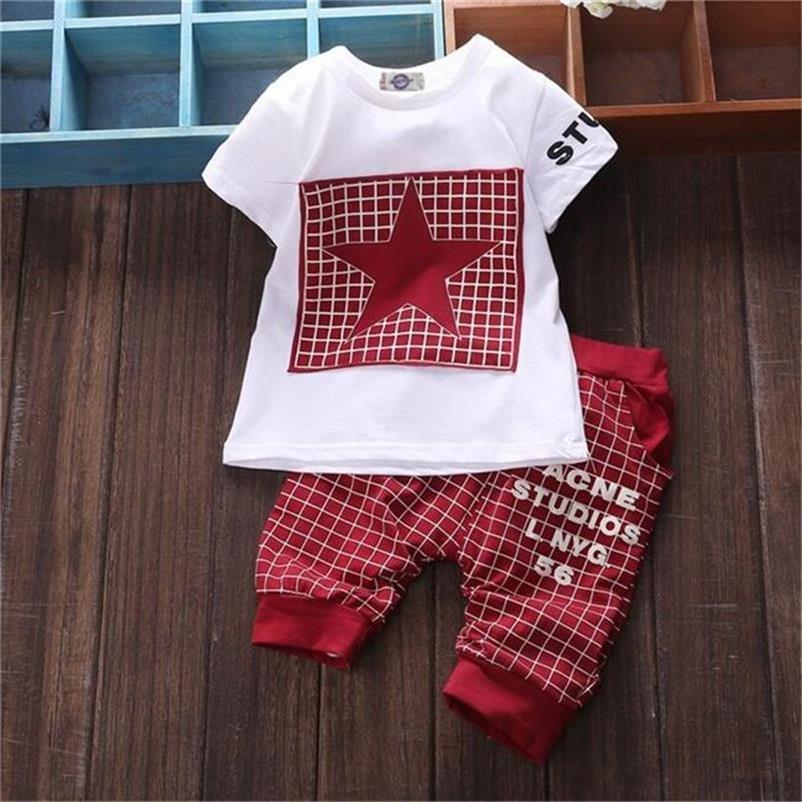 Vêtements pour bébé garçon Hiver Enfants Ensembles de Vêtements T-shirt Pantalon Costume Vêtements Imprimé Étoile Nouveau-né Pour Garçons