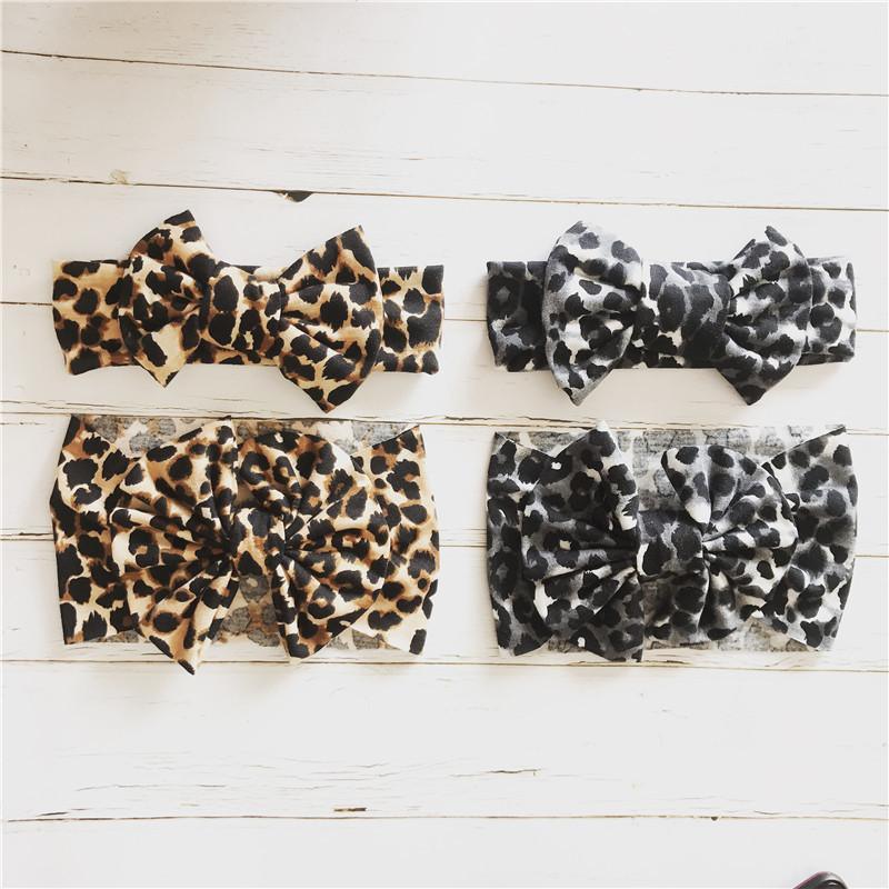 Bandeau moderne pour bébé avec nœud pour fille, motifs léopard pour nouveau-né, tout-petit, turban, accessoires pour cheveux de bébé