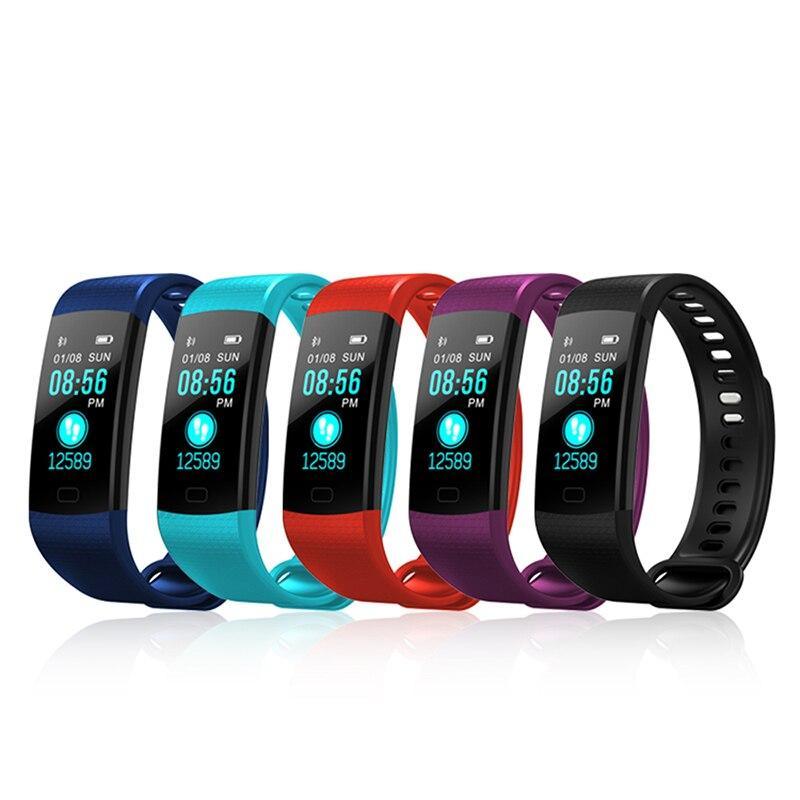 Montre intelligente Sport Fitness Activité Cardiofréquencemètre Tensiomètre Bracelet étanche IP67 Podomètre pour iOS Android